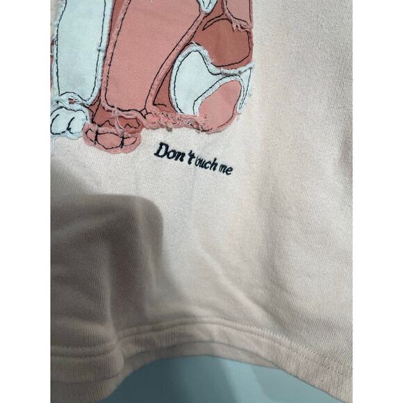 Teddy‎ Fresh Don’t Touch Me Pink Cat Sweatshirt - Picture 3 of 10